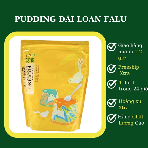 Bột kem trứng/ bột pudding trứng Falu Đài Loan - gói 1kg - trà sữa