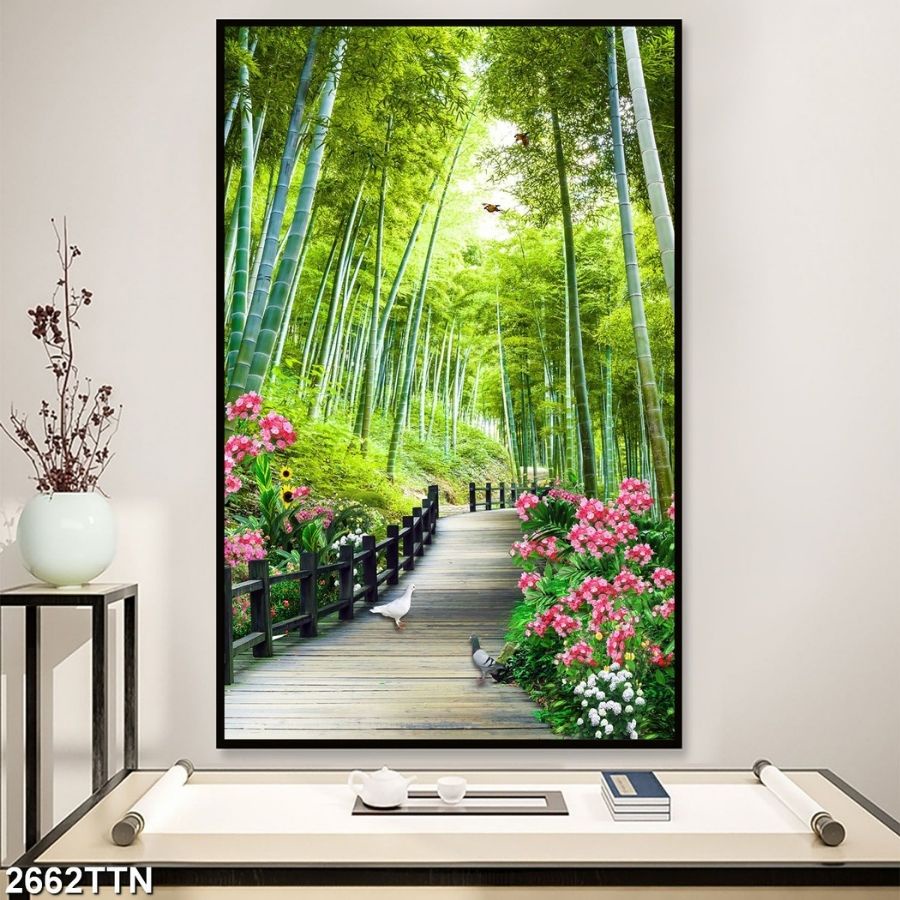 Tranh Laminate Tráng Gương - Sơn Thuỷ Hữu Tình 03
