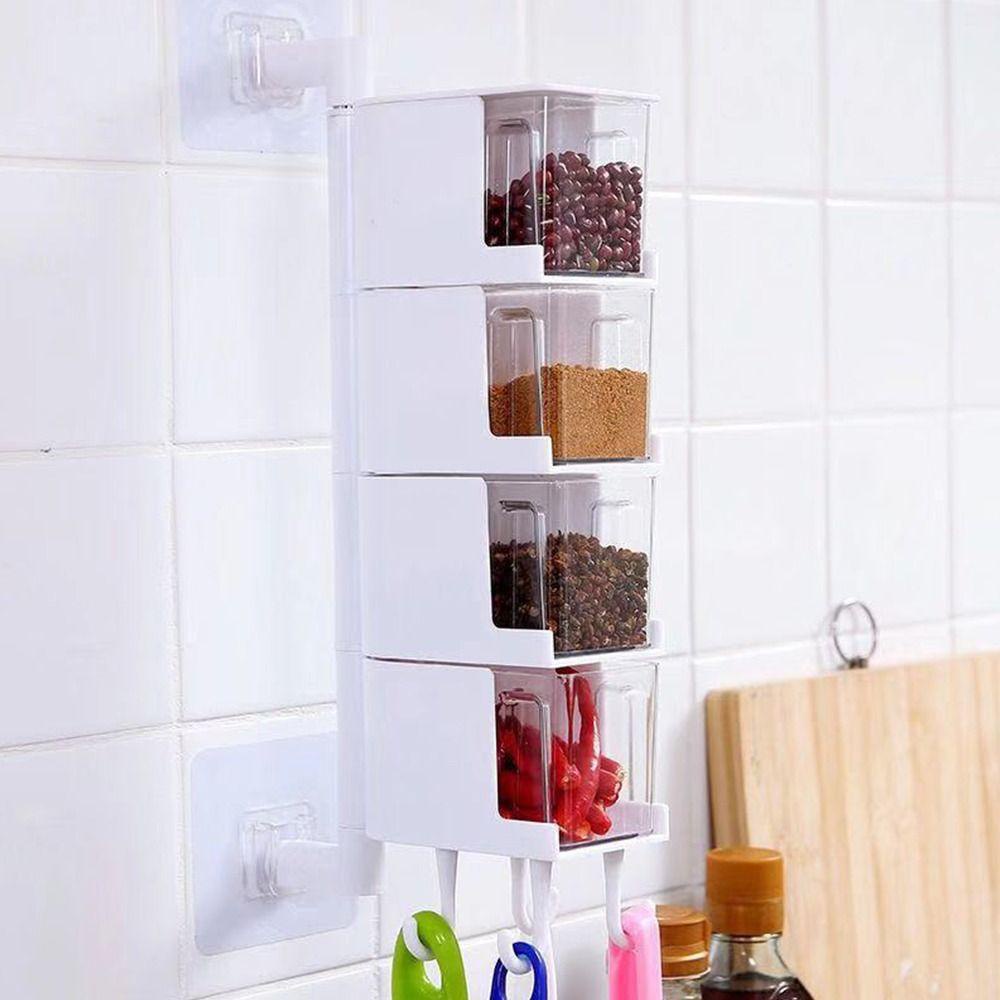 Kệ Xoay Đựng Lọ Gia Vị Gắn Tường Đa Năng Cho Nhà Bếp