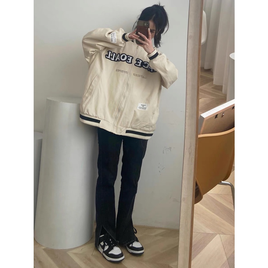 Áo khoác bóng chày dáng chữ UHCE EOALL phong cách UlzzangStyle mã 2813