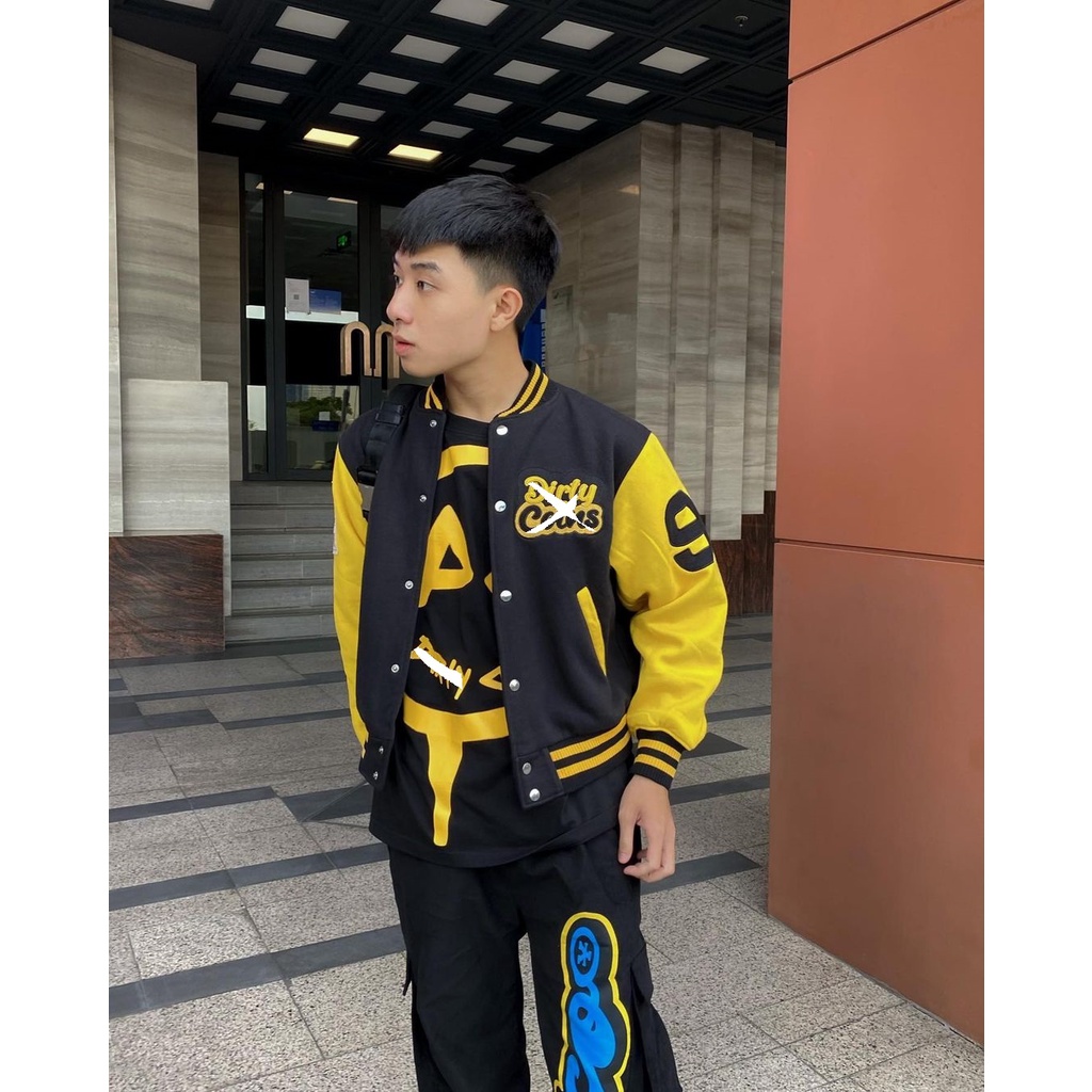 Áo Khoác Varsity Embroidered Varsity Jacket - Red nam nữ chất Nỉ KunS4