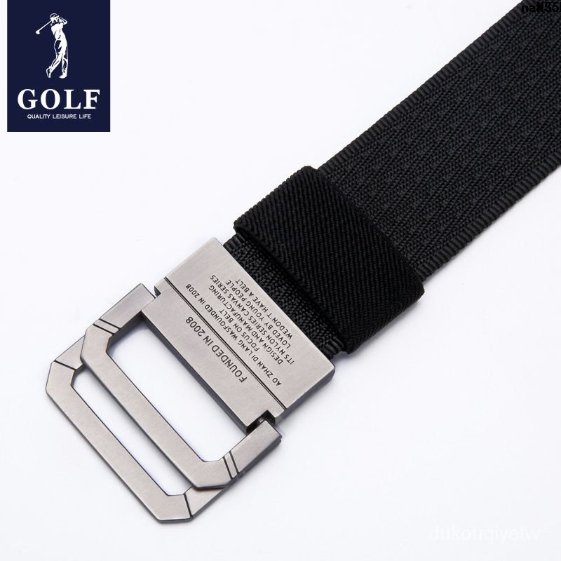 Dây Nịt Vải Bạt Hai Khóa Cài Thời Trang Nam Thanh Lịch Chơi GOLF