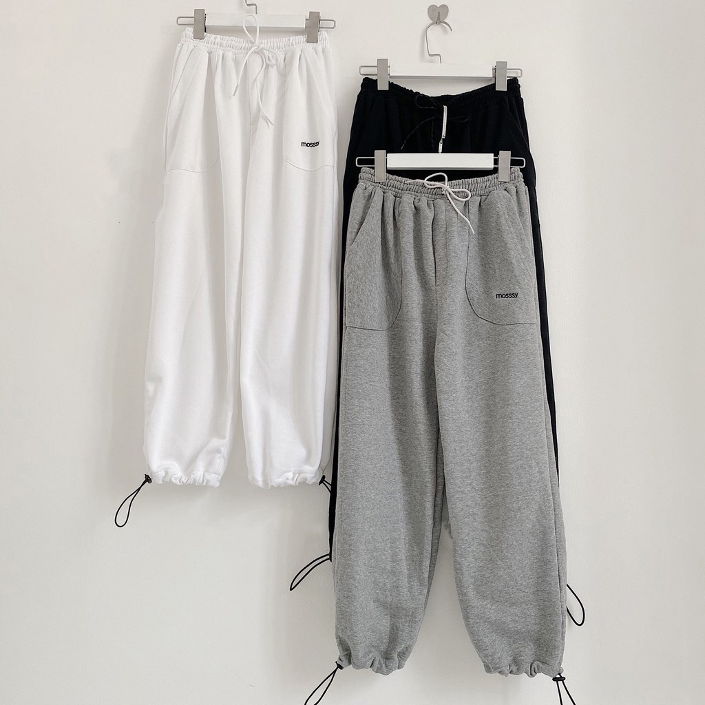 Quần Ống Rộng Rút Gấu Lưng Cao Nữ Jogger DORA Ulzzang - Kiểu quần jogger nữ cạp cao Unisex Bigsize - Leevin Store