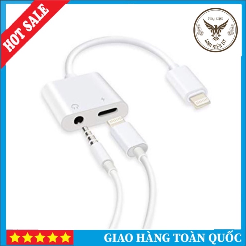 Bộ Chuyển Đổi Tai Nghe Chia Cổng Cho Điện Thoại Hỗ Trợ Kèm Mic 3.5mm