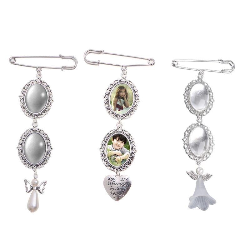 Trâm Cài Áo 2 Khung Cho Cô Dâu Chú Rể