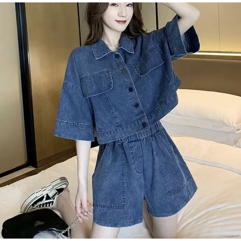 Set jean nữ bigsize 75kg (Sẵn)