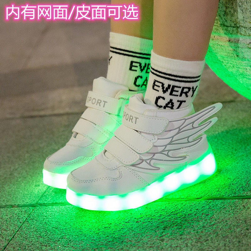 Giày Đồ Chơi Có Đèn Phát Sáng Sạc usb Thời Trang Xuân Thu Dành Cho Bé Gái 5 Tuổi 10 Tuổi