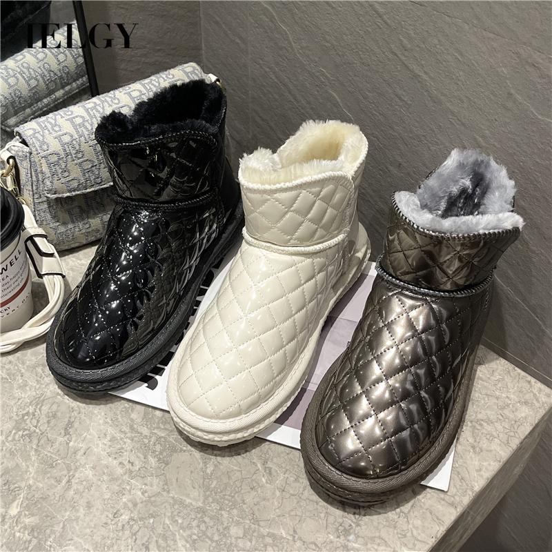 Giày Đi Tuyết Cổ Thấp Chống Trượt Màu Đen Cho Nữ