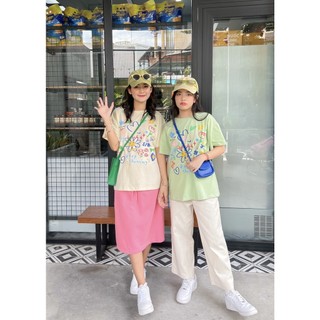 Áo thun tay ngắn cổ tròn form rộng in hoạ tiết doodle DOODLE TEE - Sibling House