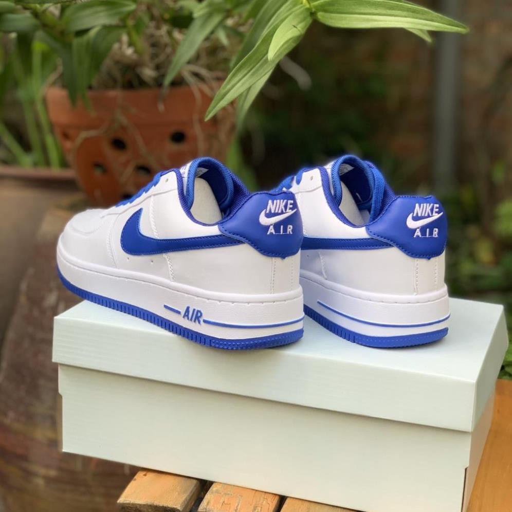 Giày sneaker thể thao af1 Trắng Xanh logo thêu xanh, giày Air Force nam nữ bản đẹp phong cách trẻ trung - Bò Sữa Shop