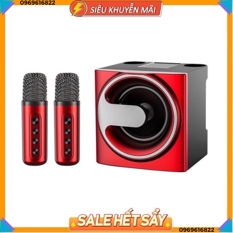 Loa Bluetooth Karaoke YS-207 Kèm 2 Micro Không Dây, Hỗ Trợ Hiệu Ứng Đổi Giọng, USB, Thẻ Nhớ TF và Cổng AUX Nhỏ Gọn Nhẹ.