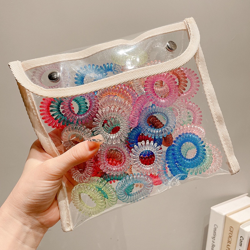 Set 9 Dây Buộc Tóc Co Giãn Màu Kẹo Đơn Giản Cho Nữ