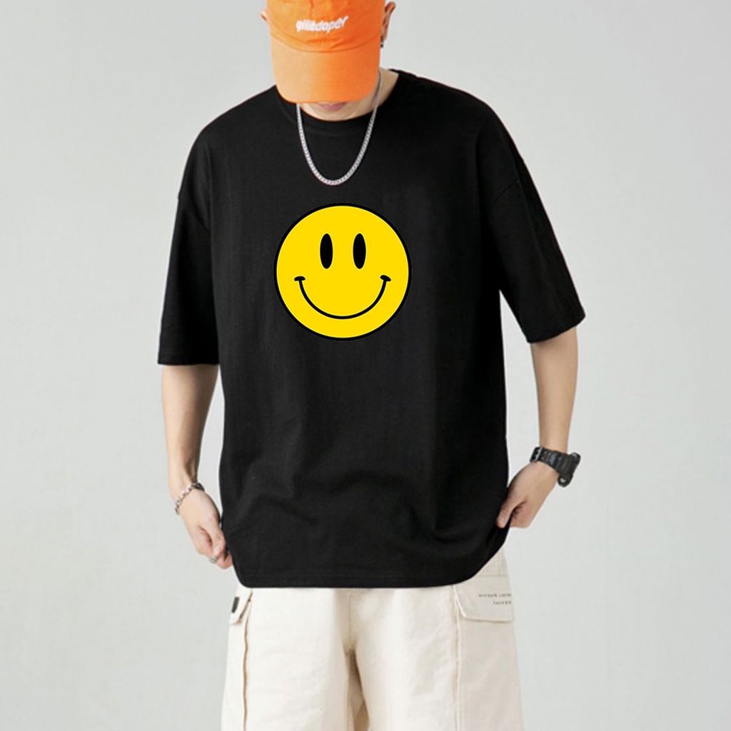 Áo Thun Drew Mặt Cười Nam Nữ Unisex Tay Lỡ Form Rộng Đẹp Giá Rẻ, Áo Phông Nam Nữ Unisex