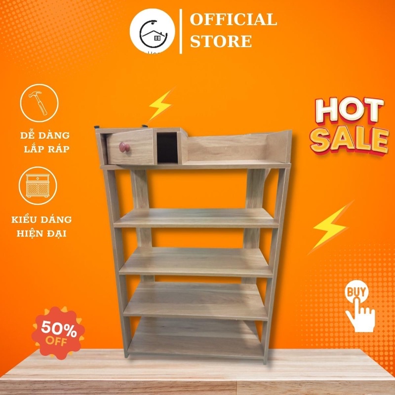 Kệ giày gỗ 5 tầng, kệ đa năng,tiện ích, gỗ MDF dày 12 ly gỗ bền đẹp phù hợp mọi nhà Shop Quỳnh Anh