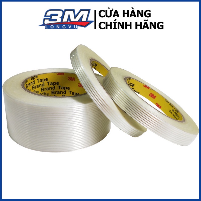 Băng Keo Cường Lực Gia Cường Sợi Thủy Tinh 50m 3M 897 - Chiu Được Mài Mòn, Độ Ấm, Ko Chảy Keo - 3M Long Vu