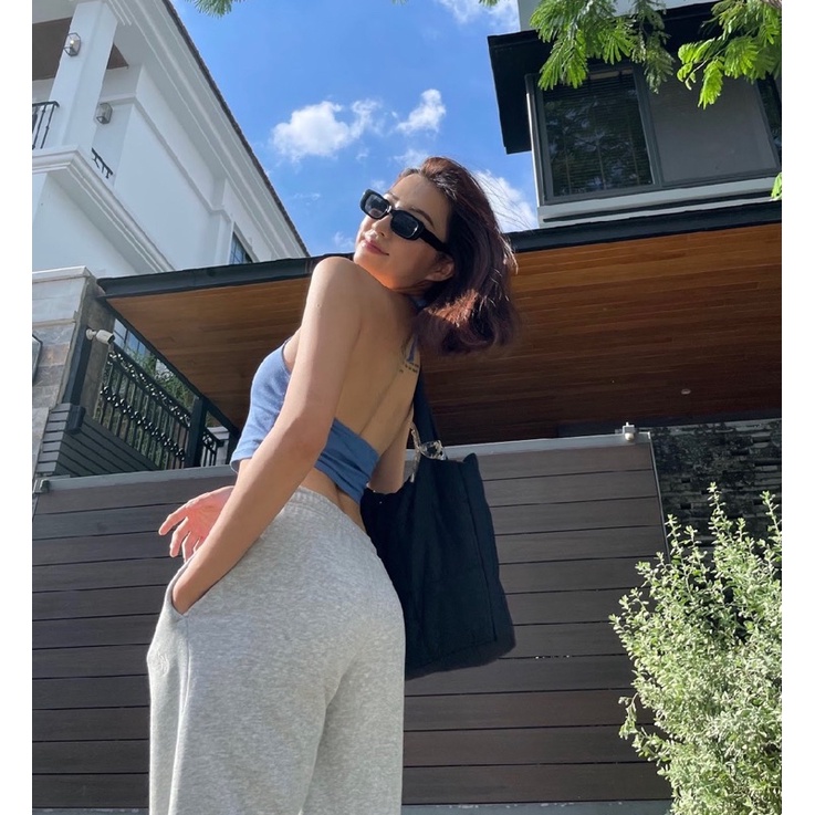 Áo yếm nữ Sumi Top chất cotton tự nhiên dáng croptop nhún cổ Lnd