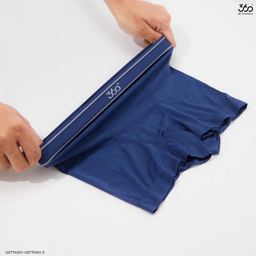 Quần lót boxer nam dáng trunk màu trơn thương hiệu 360 Boutique chất liệu cotton cao cấp - QSTTK301