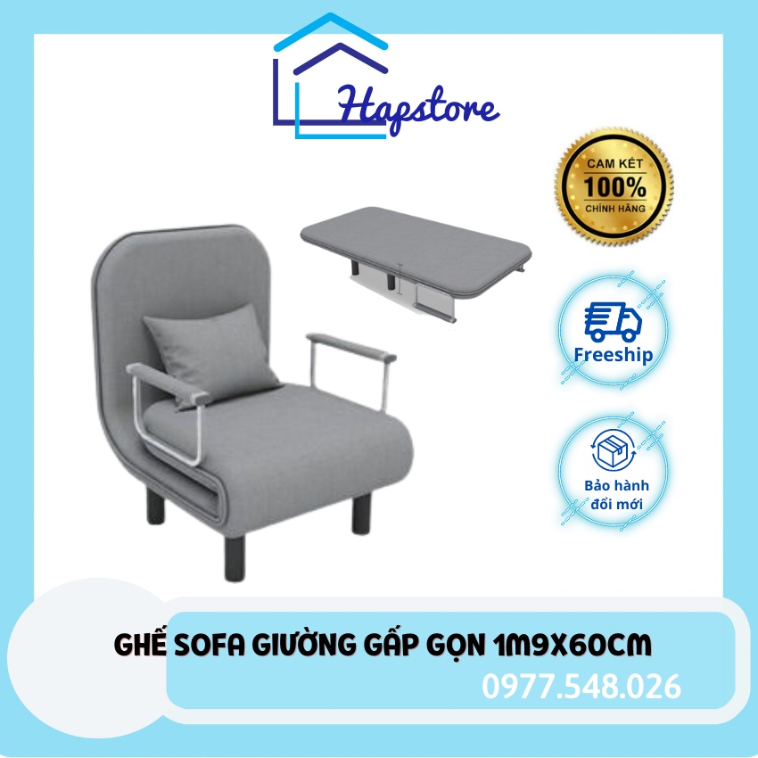 Ghế sofa giường gấp gọn đa năng 2in1, giường sopha văn phòng thông minh xếp gọn, sofabed decor phòng kiểu dáng Hàn Quốc