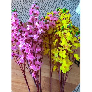 Cành mai- đào phai đào bích 5 nhánh dài 1m