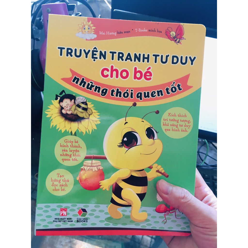 Sách Truyện tranh tư duy cho bé- Những thói quen tốt kích thích trí tưởng tượng, khả năng tư duy qua hình ảnh