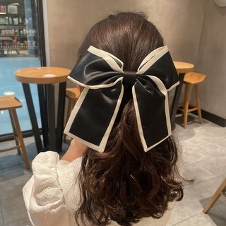 Dây Buộc Tóc Nơ To Trắng Đen | CHOU ACCESSORIES |