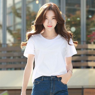 Áo thun nữ trắng trơn, áo phông nữ trắng trơn cổ tròn dáng rộng