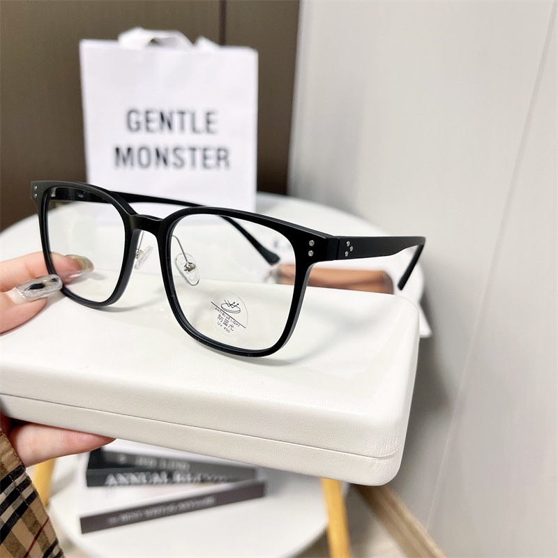 Mắt Kính Gọng Vuông Trong Suốt Chống Ánh Sáng Xanh TR90 Thời Trang Phong Cách Hàn Quốc
