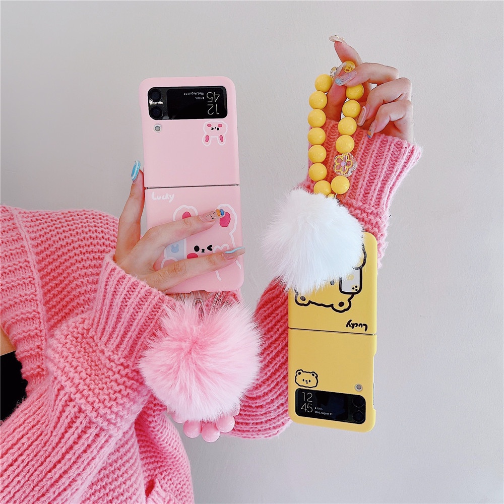 Ốp Điện Thoại Chống Sốc Hình Tai May Mắn Cho Samsung Galaxy Z Flip 4 Z Flip 3 5G