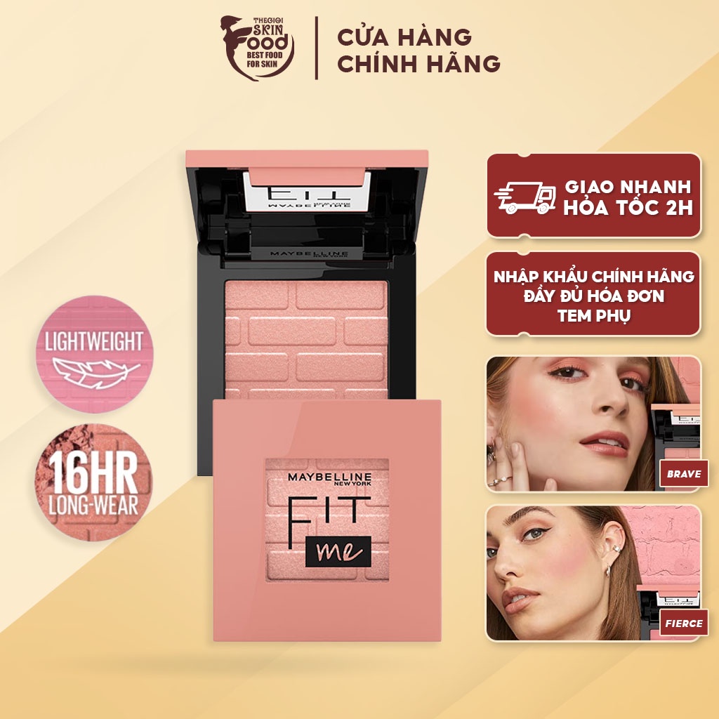 Má Hồng Dạng Nén, Mịn Lì Chuẩn Màu Maybelline New York Fit Me Mono Blush 4.5g