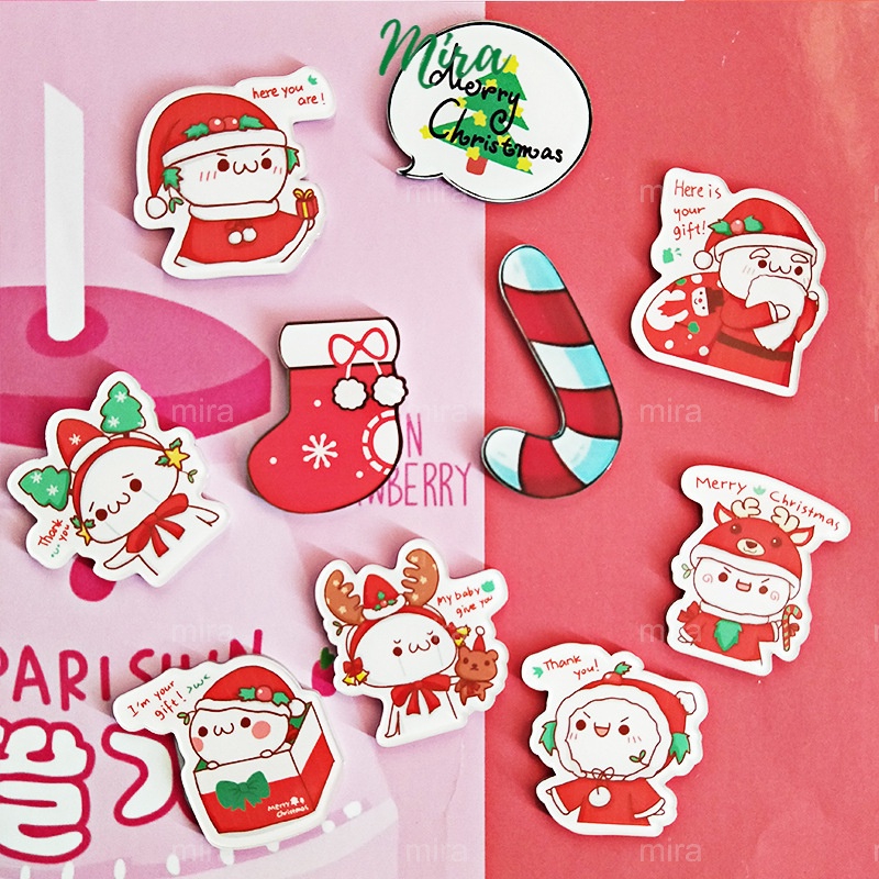 Ghim Cài Noel, Lễ Tết, Đám cưới, Huy Hiệu Acrylic, Pin Cài Áo, Trâm Cài Balo Đi Học Cực Cute Mẫu Tự Chọn MIRA-GC00808⁵