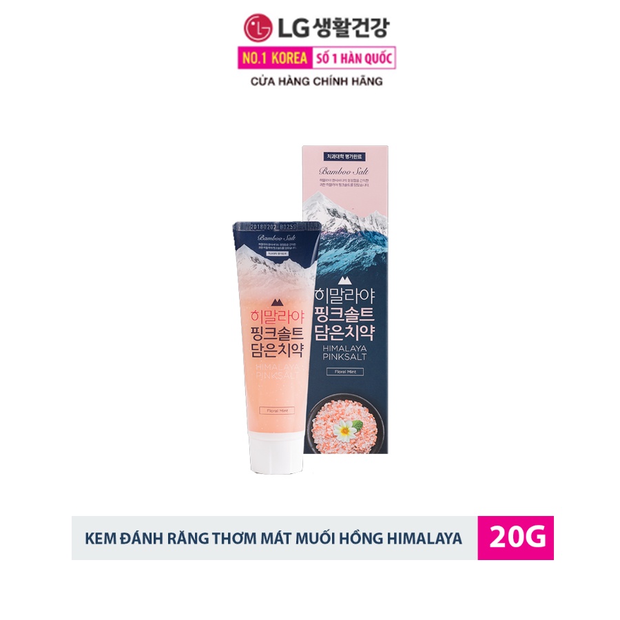 [Qùa tặng không bán] Kem đánh răng Himalaya Pink Salt muối hồng - Hương Hoa Bạc Hà 20g