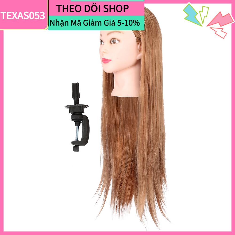 Texas053 Tóc giả Đầu tạo kiểu tóc Bện Salon Đào Thực hành Mẫu đầu 70cm