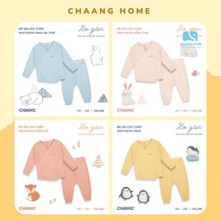 Bộ quần áo dài tay cúc chéo thu đông cho bé sơ sinh Chaang Northern