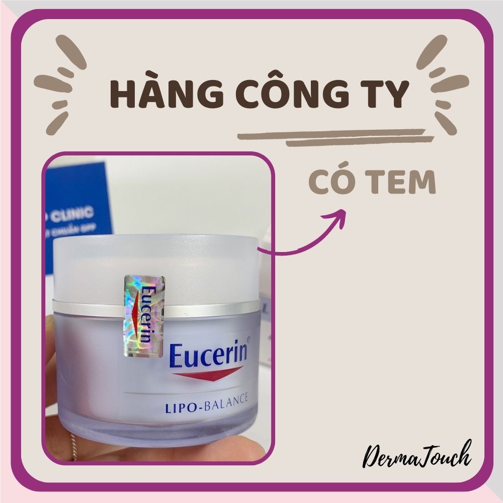 Eucerin Lipo Balance Kem dưỡng dành cho da khô, da nhạy cảm, phục hồi bảo vệ da tối ưu 50mL - Dược mỹ phẩm Derma Touch