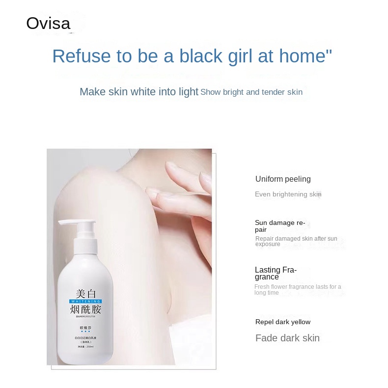 Lotion Dưỡng Thể Làm Trắng Da Toàn Thân Dưỡng Ẩm Và Làm Sáng Da Thương Hiệu Ovissa Nicotinamide