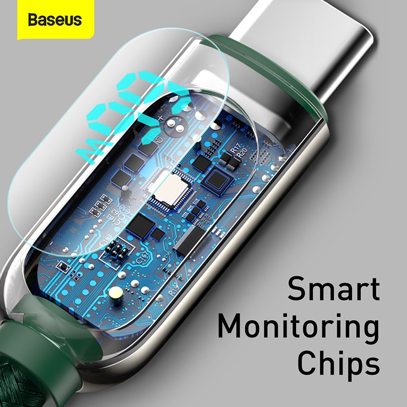 Cáp sạc 66w Baseus USB-TypeC màn hình hiển thị led dành cho điện thoại, laptop