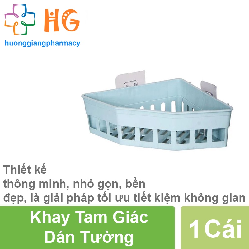 Khay tam giác dán tường Hokori Việt Nhật đựng vật dụng nhà tắm nhà bếp Kệ đựng đồ đa năng nhựa PP cao cấp