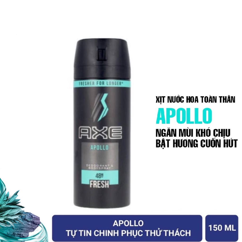 Xịt khử mùi AXE Apollo hương Tươi mát chai 150ml