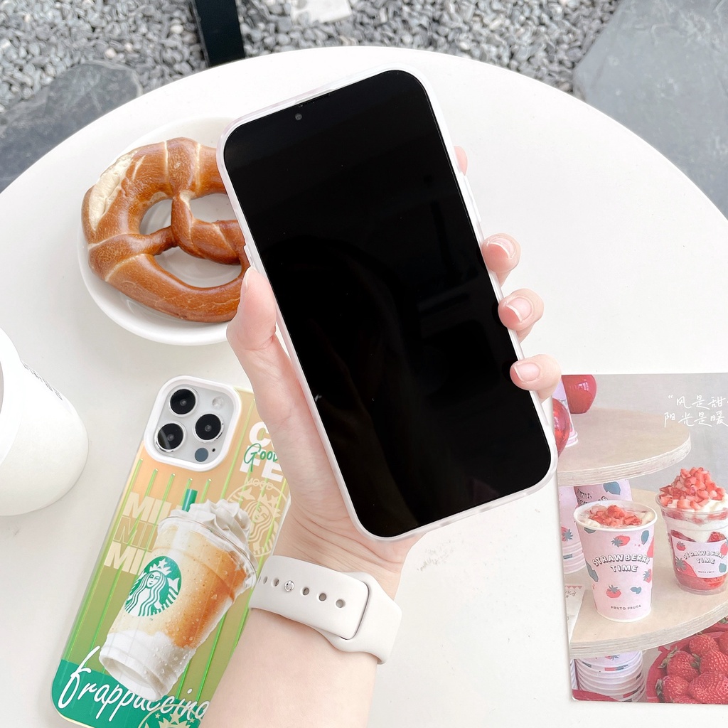 Ốp Điện Thoại TPU Mềm Chống Sốc Màu Laser In Họa Tiết Đơn Giản 2 Trong 1 Cho iPhone 14 13 12 11 Pro Max XR XS 14 Plus