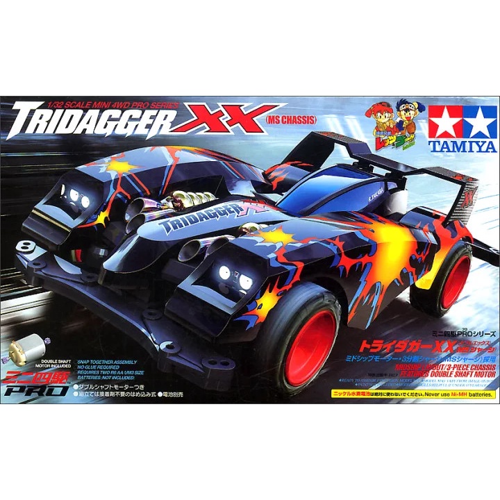 18629 Mô hình xe đua lắp ráp chạy bằng pin Mini 4WD 1/32 TRIDAGGER