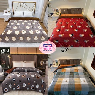  Chăn Nỉ Lông Cừu YUKI Siêu Ấm  Kích Thước 2mx2m2 Nặng ~3.7kg - Hàng Xuất Nhật Cao cấp Loại 1 