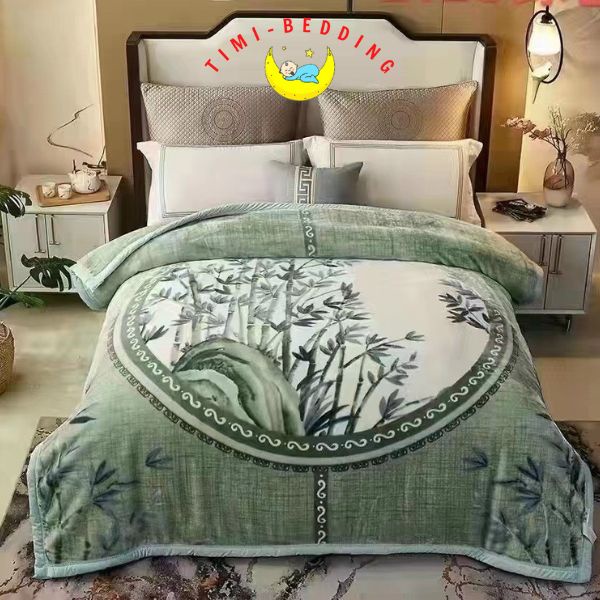 Chăn nhung tuyết cho người lớn ấm áp, sang trọng kích thước 2x2,3m, nặng 4kg - Timibedding