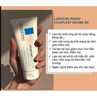 Larocheposay - Bộ Kem Dưỡng Baume B5 40ml + Gel rửa mặt 50ml + KCN 3ml