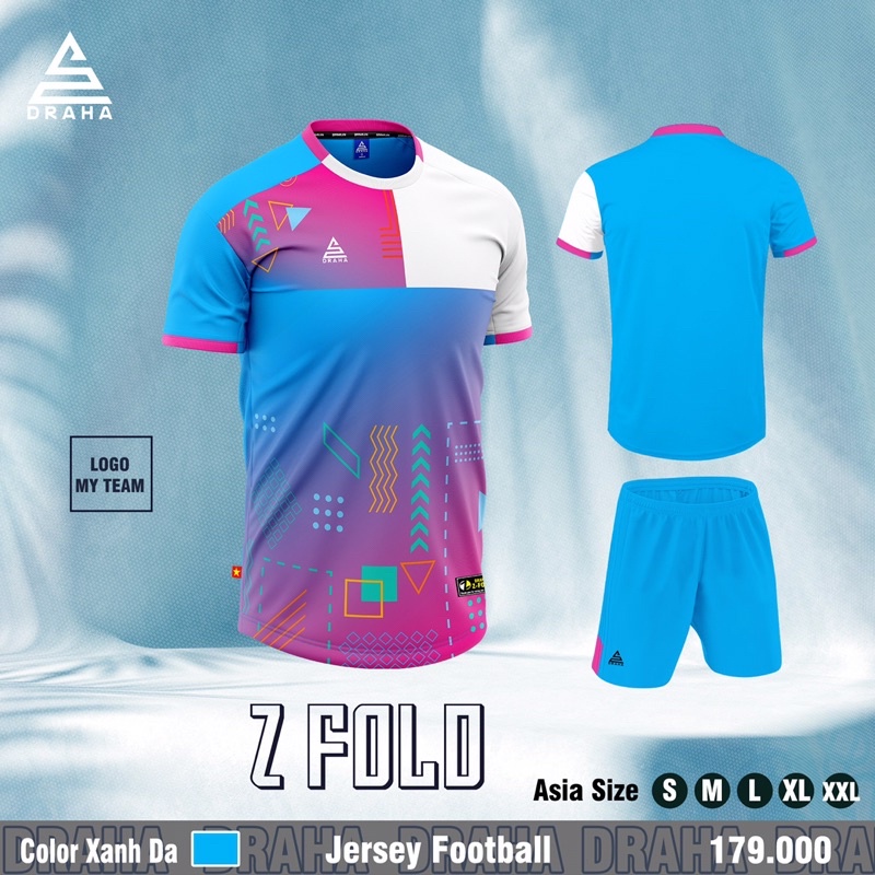 Bộ quần áo bóng đá/đá banh mẫu mới nhất Z-FOLD chất vải Diamond cao cấp.