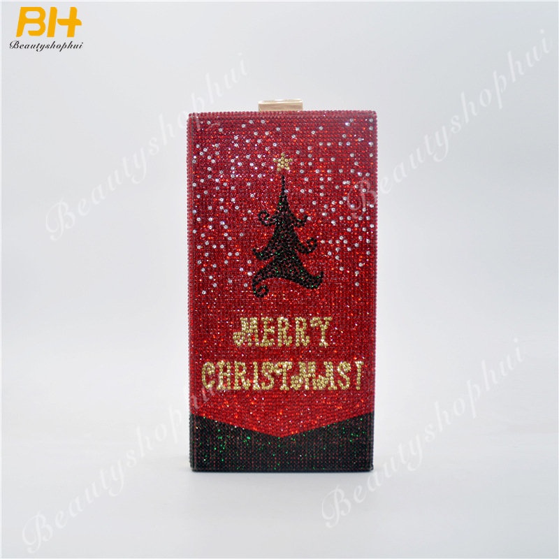 Túi Đeo Chéo Hình Vuông Nhỏ Bằng Nhựa Đính Kim Cương Phong Cách Âu Mỹ Mới Cho Nữ