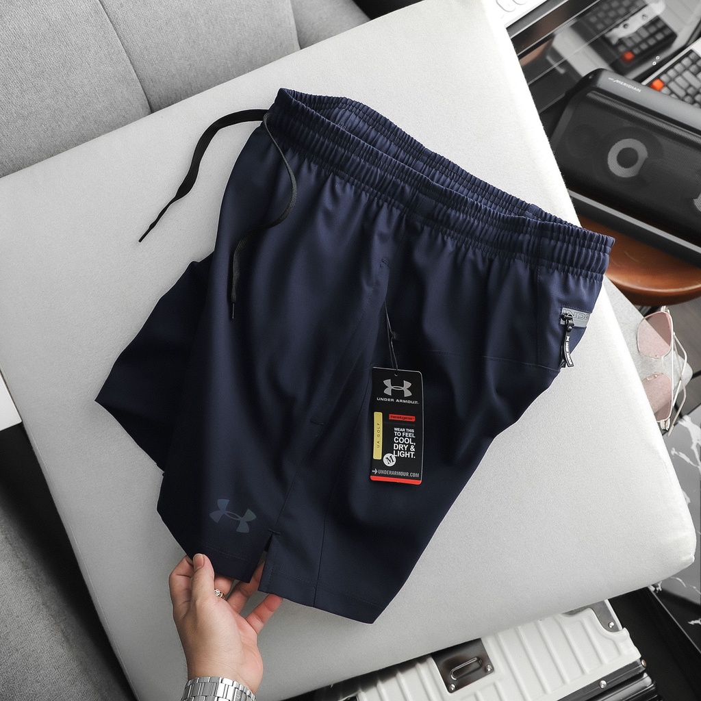 Quần short đùi thể thao nam UNDER 2,Chất vải xi dãn,siêu nhẹ,co dãn,thấm hút mồ hôi,form trên gối,Hàng VNXK
