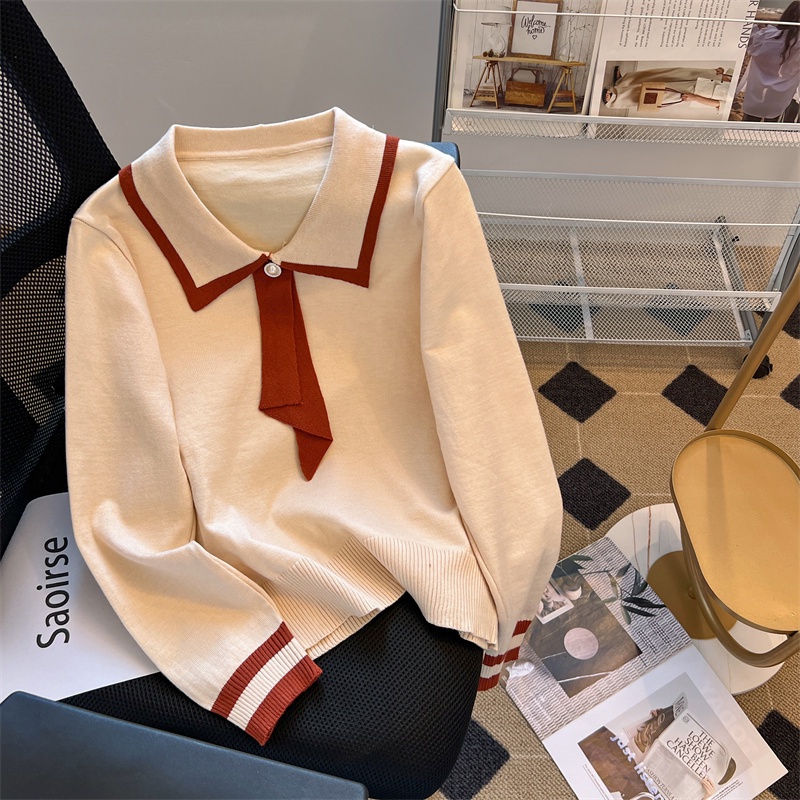 Áo SWEATER Dệt Kim Không Đường May Sang Trọng Phiên Bản Mới Của Em Bé HAN Mặc Vào Mùa Thu Đông