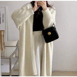 Cardigan len lông dáng dài