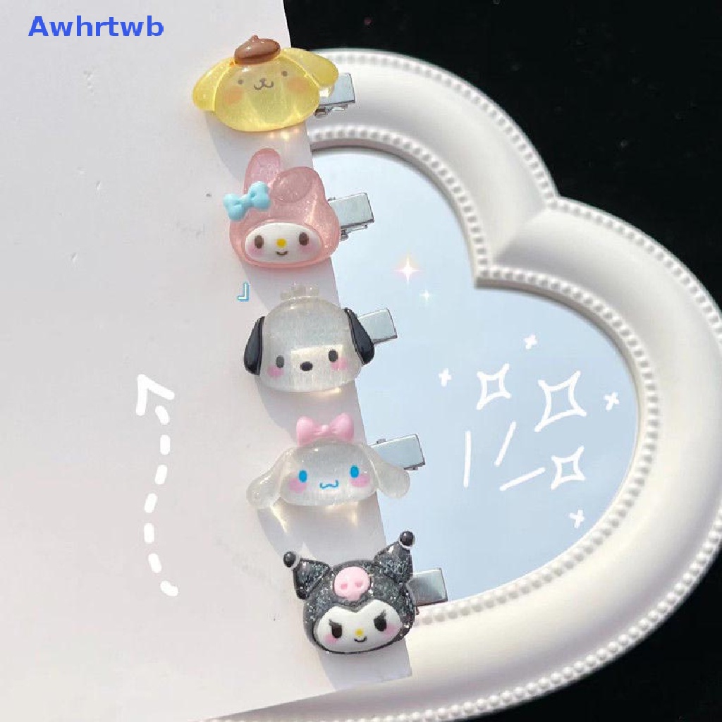 Set 1 / 5 Kẹp Tóc Mini Hình Chú Chó Sanrio Dễ Thương Ngọt Ngào Cho Nữ Mới