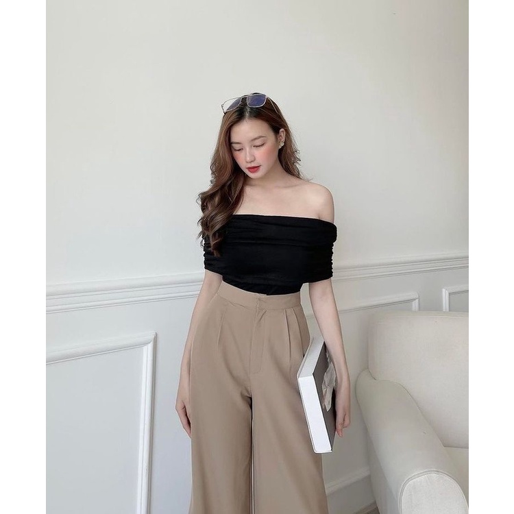 Áo thun trễ vai co dãn 4 chiều đi dạo phố, du lịch Én Clothing